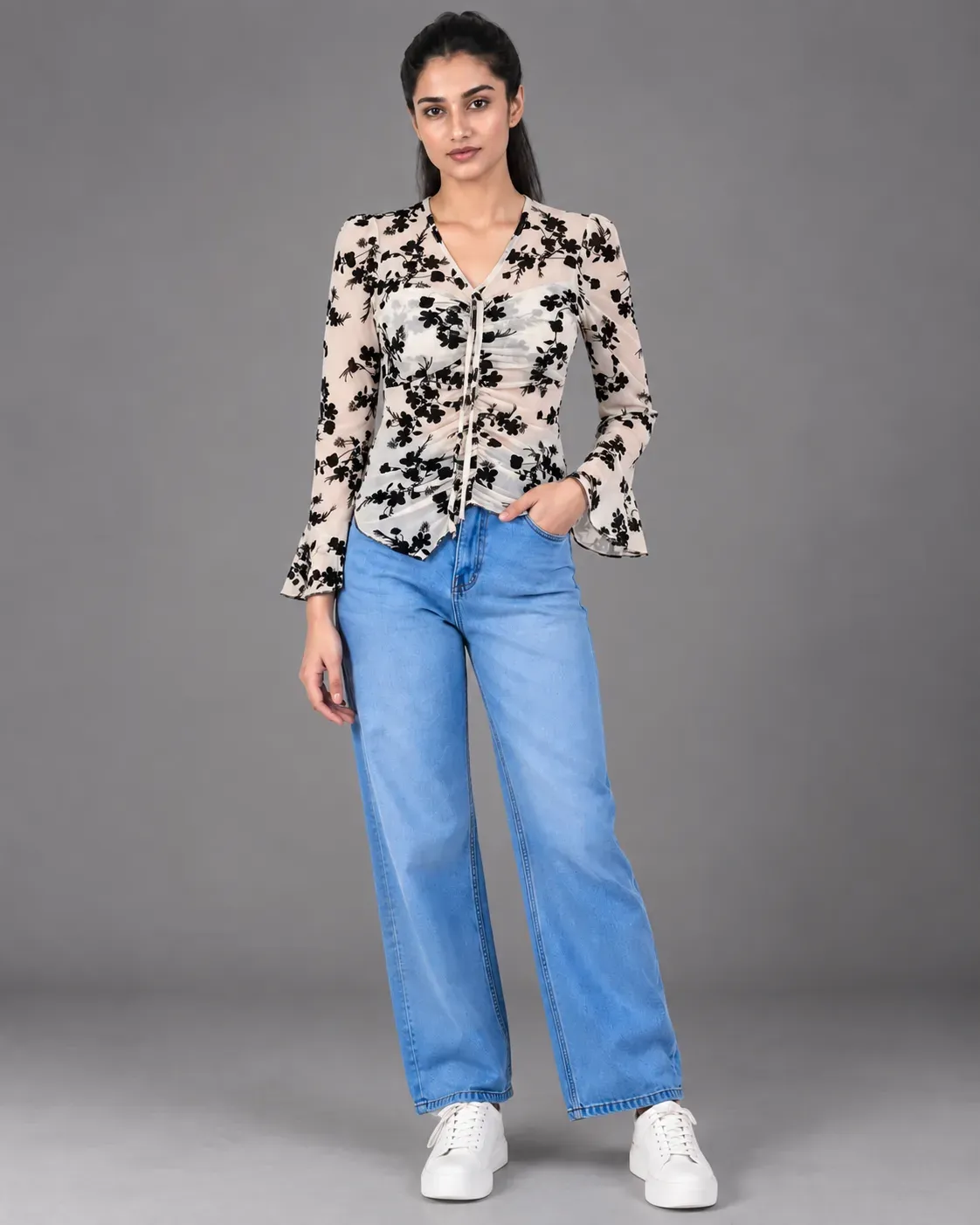 Floral Vine Printed Top — Tops from GoGurll