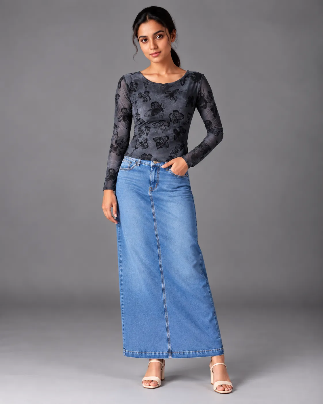 Butterfly Mesh Full-Sleeve Top — Tops from GoGurll