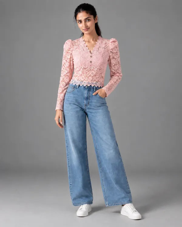 V-neck Lace Top