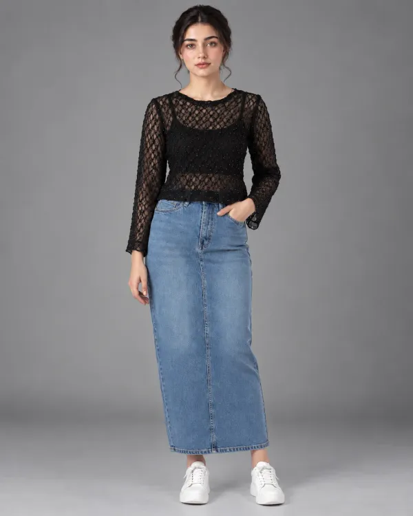 sheer lace top (WITHOUT INNER)