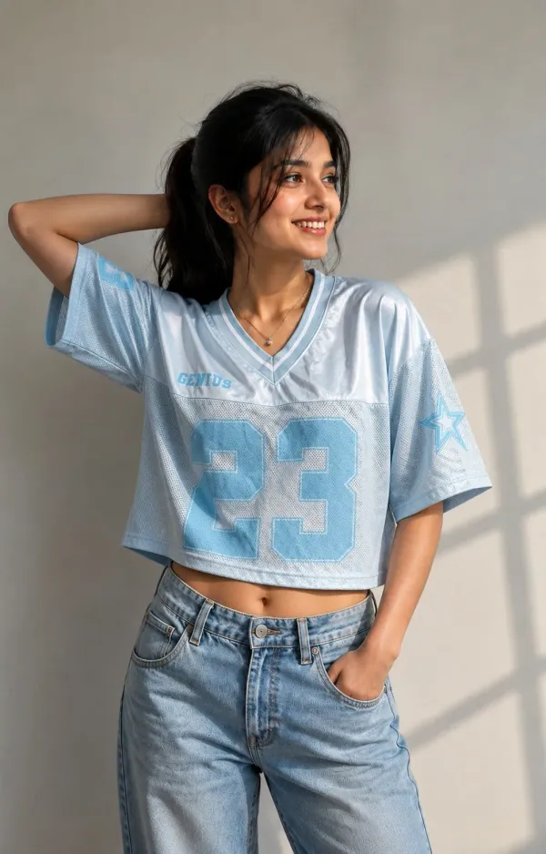 Crop Net Jersey