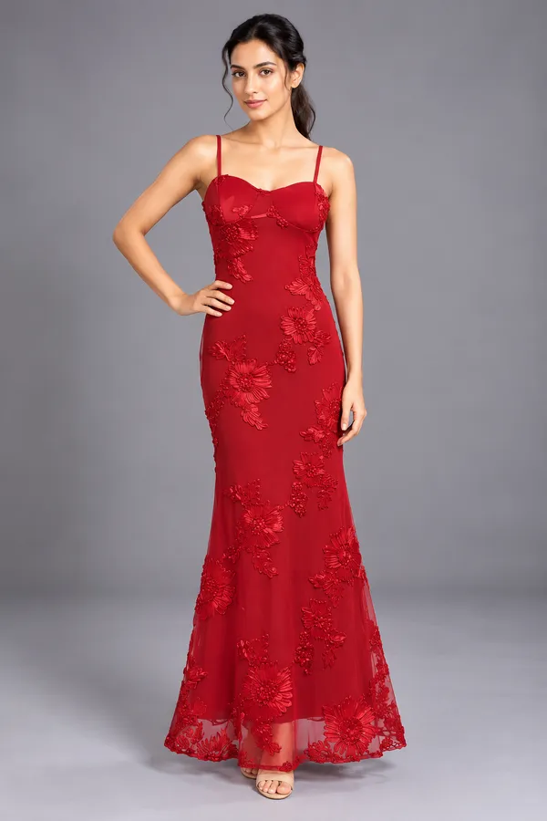 Floral Embroidered Maxi Dress