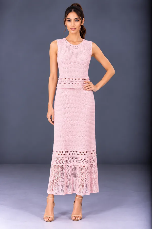 Crochet Charm Knit Co-ord Set