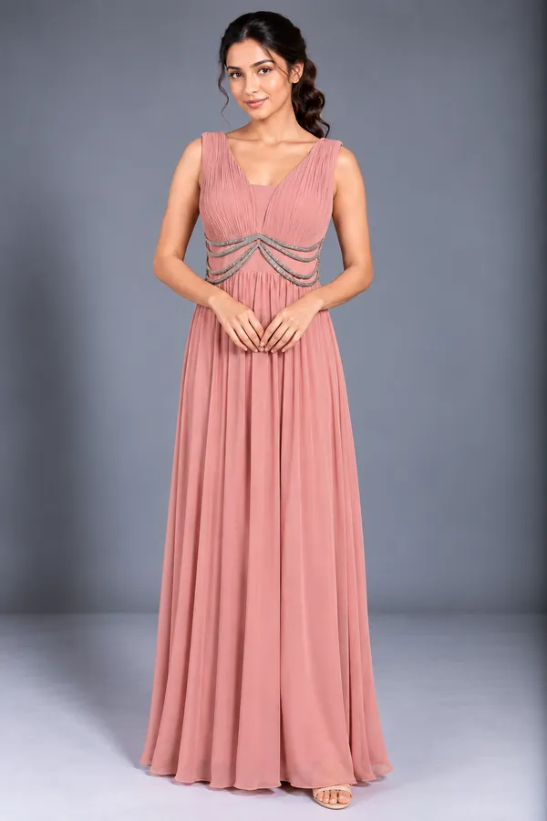 Draped Elegance Maxi Dress